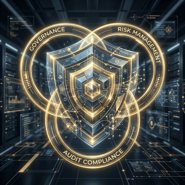 Governance dashboard with compliance metrics